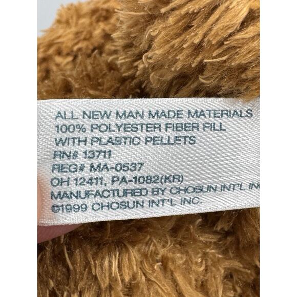1999 Chosun International Just Friends Brown Teddy Bear Plush 10” Stuffed Animal - Picture 9 of 10